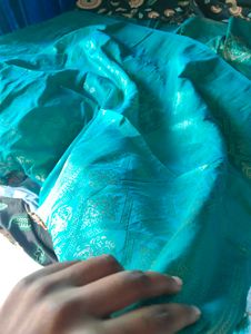 Green &amp; Gold Brocade lehanga