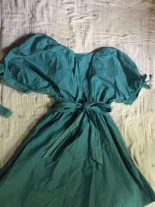 Teal Wrap Dress