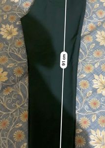 Bottle Green Straight Leg Pants