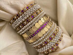Beautiful silk thread bangles bridal set
