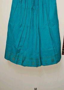 Vibrant Brocade Blouse with max skirt
