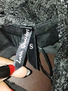 Elegant Black Lace Top Maxi Dress