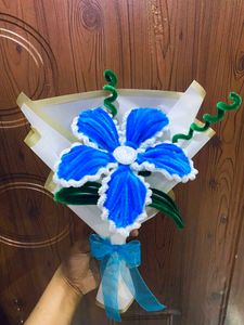 Blue Velvet Flower Bouquet