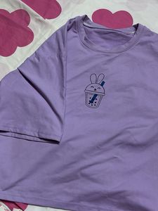 Cute Purple Boba Bunny T-Shirt