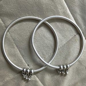 Silver Anklets with Hanging Charms