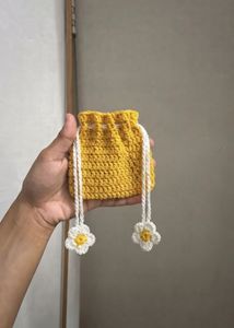 Drawstring Mini Pouch/potli | Handmade Crochet