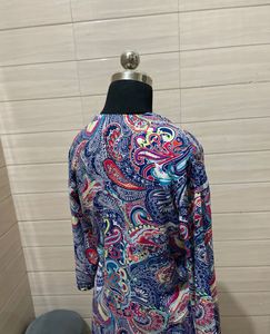 Boho Rayon Paisley Print Tunic Top