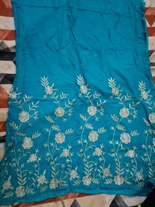 Blue Embroidered Kurta