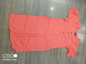 Peach Striped Top Comfortable Wear