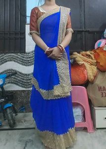 beautifull blue saree