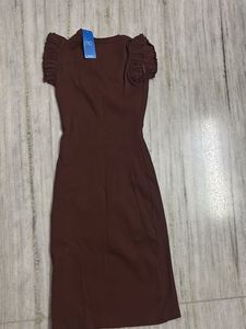 Women's Brown Fit &amp; Flare Dress