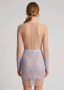 Lace V-Neck Bodycon Dress 🩵