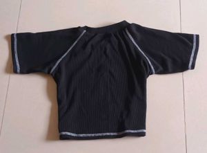 set of 2 raglan print crop top