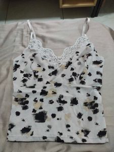 Stylish Cami Top with Lace Trim