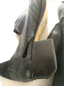 Black Pure Leather Shoes Sz 37-38