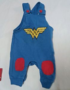 Super Girl Blue Pant Dungaree-3-6 months