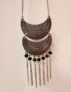 Boho Chic Crescent Moon Necklace