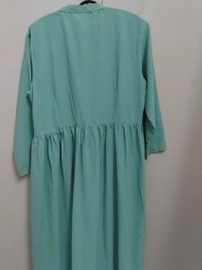 Embroidered Teal Maxi Kurta