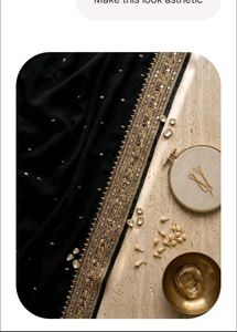 Black Embroidered Saree