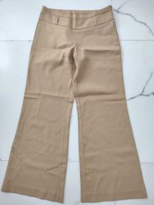 Elegant Tan Wide Leg Trousers