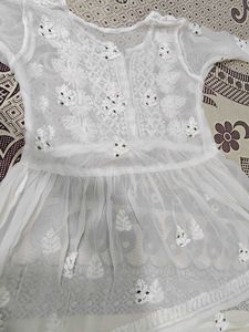 White Chikankari Kurti