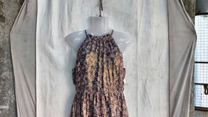 5729. Floral Tiered Mini Dress