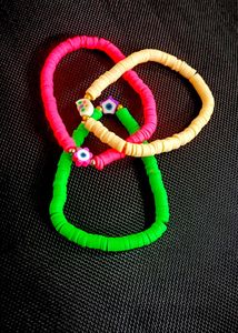 Beaded Bracelet with Charm !
