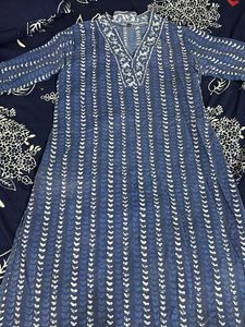 Blue Printed Kurta