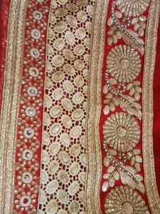 Beautiful Red Embroidered Ethnic Skirt