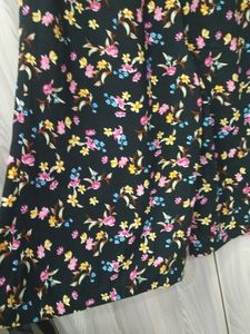 Black Floral Short Palazzo