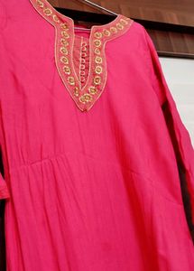 Vibrant Pink Embroidered Kurta
