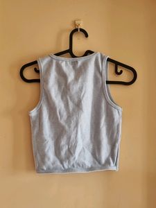 Blue Stretchable Crop Top