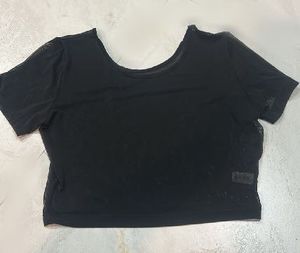 Sheer Black Crop Top
