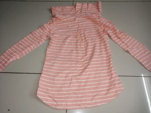 Cozy Striped Cowl Neck Top
