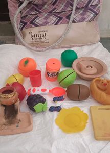 Play Kitchen Food &amp; Utensils Set and get free hand