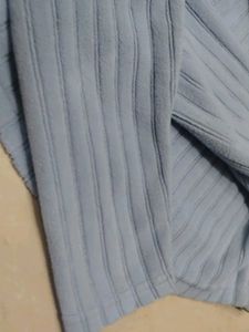 Light Blue Ribbed Long Sleeve Top