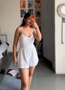H & M Cute White Summer Romper