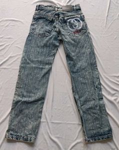 Acid Wash Flare Jeans