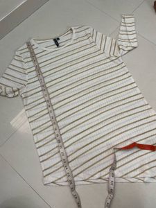 Striped Asymmetrical Tunic Top