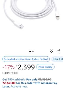 apple USB-C to Lightning Cable