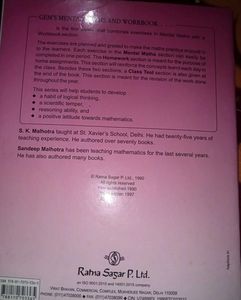 Gem's Mental Maths and Workbook - Class 1