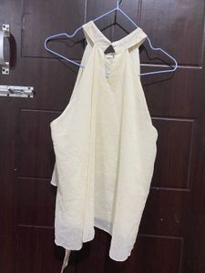 Elegant Ruffled Halter Neck Top