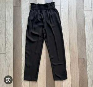 Zara stylish Black Paperbag Waist Pants