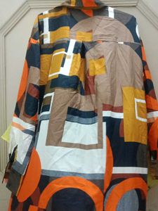 Bold Geometric Print Shirt Dress