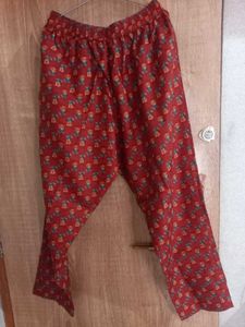 New unused Red Floral Print Kurta set