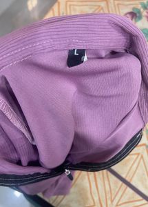 Purple Ribbed Top