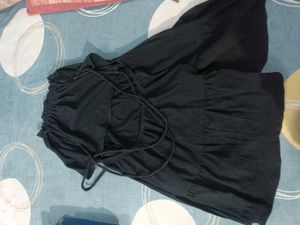 Sleek Black Halter Neck Crop Top