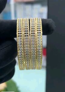 Elegant Gold & Silver Bangles Set