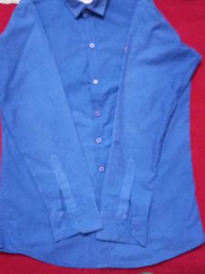 USED FULL SLEEVE Levi's Men's Blue Casual Shirt