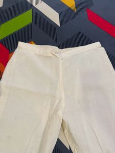 Cream Cotton Salwar Pants